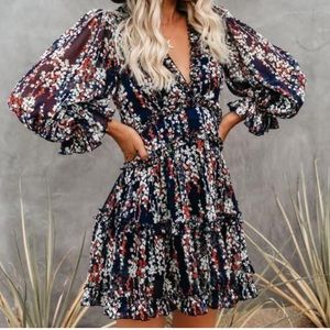 Vici Alina Floral Ruffle Dress